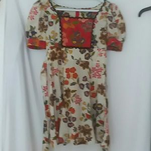 Oops Flowered Multicolor Boho Minidress / Tunic